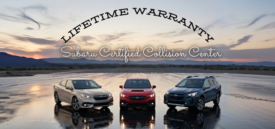 Lineup-of-Subaru-Vehicles-Lifetime-Warranty-Certified-Collision-Repair-Landscape.