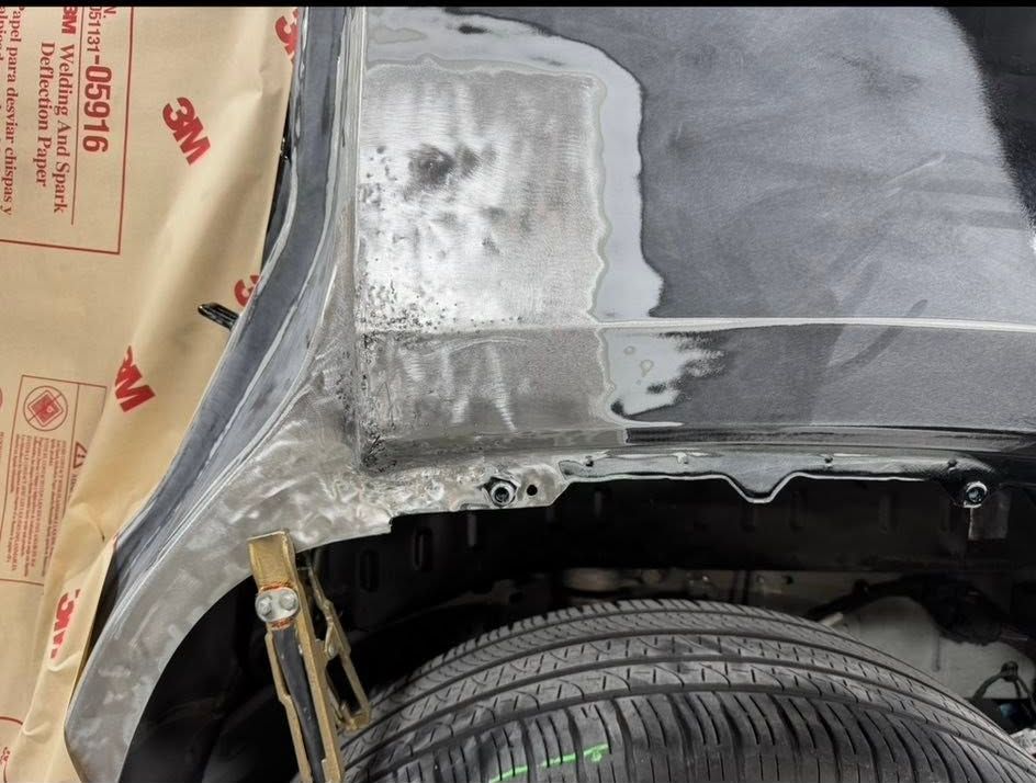 Aluminum-Fender-Repair-on-a-Rivian-at-One-Twenty-Two-Collision-GA
